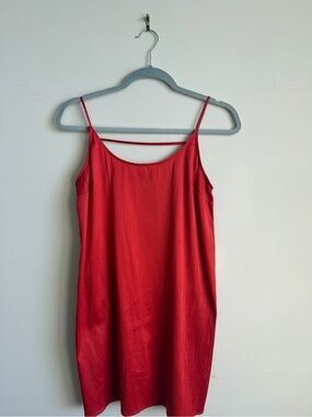 French Connection Red V-neck Slip Dress